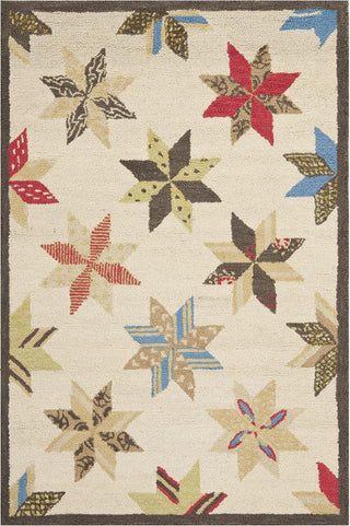 Safavieh Martha Stewart Lemoyne Star Bone Foler Wht Area Rug main image