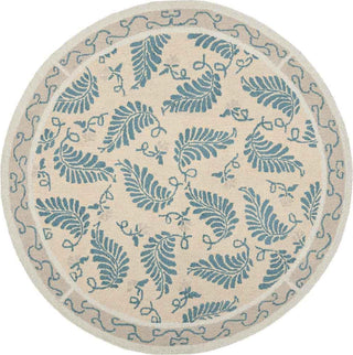 Safavieh Martha Stewart Fern Frolic Plumage Blue Area Rug Round