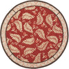 Safavieh Martha Stewart Fern Frolic Saffron Red Area Rug Round