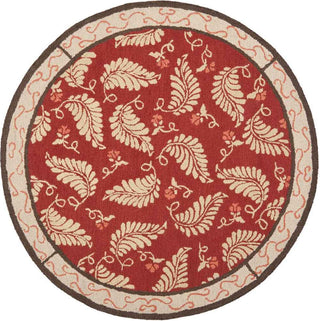 Safavieh Martha Stewart Fern Frolic Saffron Red Area Rug Round