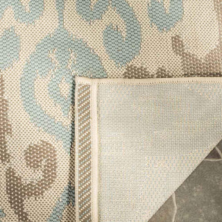 Safavieh Martha Stewart MSR4114 Beige/Aqua Area Rug Backing Image