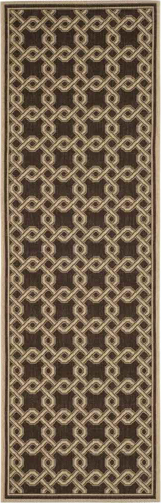 Safavieh Martha Stewart MSR4253 Chocolate/Cream Area Rug Runner Image