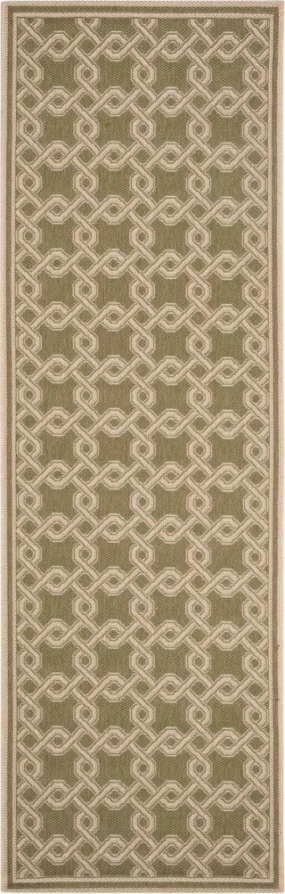 Safavieh Martha Stewart MSR4253 Green/Creme Area Rug Runner Image