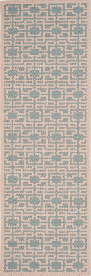 Safavieh Martha Stewart MSR4281 Beige/Aqua Area Rug Runner Image