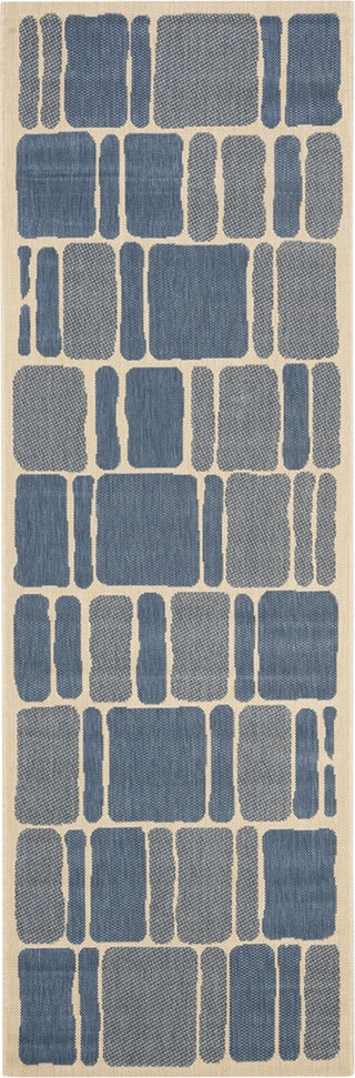 Safavieh Martha Stewart MSR4289 Cream/Blue Area Rug Runner Image