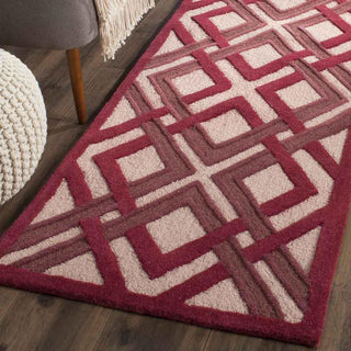 Safavieh Martha Stewart Woven Lattice Ivory/Red Area Rug Room Scene Feature