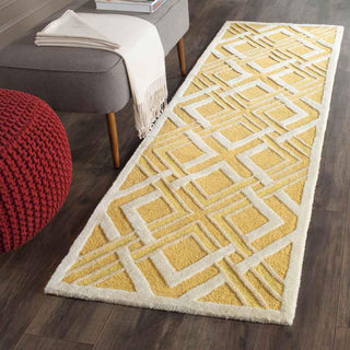 Safavieh Martha Stewart Woven Lattice Gold/Ivory Area Rug Room Scene Feature