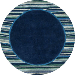 Safavieh Martha Stewart Striped Border Wrought Iron Area Rug Round