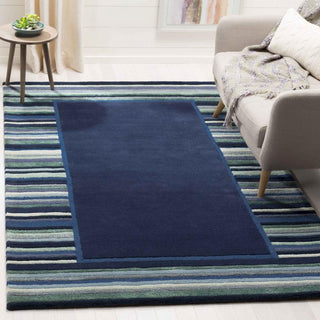 Safavieh Martha Stewart Striped Border Wrought Iron Area Rug Room Scene Feature