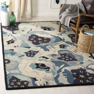 Safavieh Martha Stewart Poppy Blue Area Rug Room Scene Feature