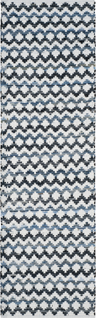 Safavieh Montauk MTK120 Ivory Blue/Black Area Rug Runner