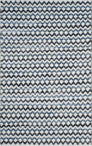 Safavieh Montauk MTK120 Ivory Blue/Black Area Rug 5' X 8'