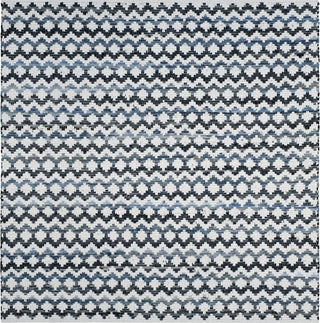 Safavieh Montauk MTK120 Ivory Blue/Black Area Rug 6' Square