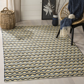 Safavieh Montauk MTK120 Gold/Blue/Black Area Rug Room Scene