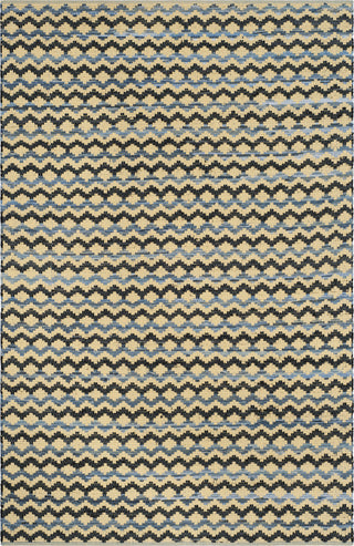 Safavieh Montauk MTK120 Gold/Blue/Black Area Rug 5' X 8'