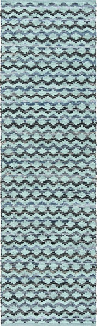 Safavieh Montauk MTK120 Turquoise/Blue/Black Area Rug 2' 3'' X 8'