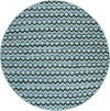 Safavieh Montauk MTK120 Turquoise/Blue/Black Area Rug 6' Round