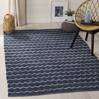 Safavieh Montauk MTK120 Navy Blue/Black Area Rug Room Scene