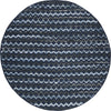 Safavieh Montauk MTK120 Navy Blue/Black Area Rug Round