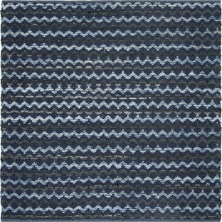 Safavieh Montauk MTK120 Navy Blue/Black Area Rug 6' Square