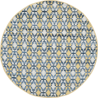 Safavieh Montauk MTK121 Gold/Multi Area Rug 4' Round