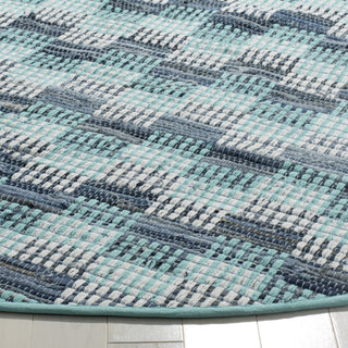 Safavieh Montauk MTK121 Turquoise/Multi Area Rug Detail