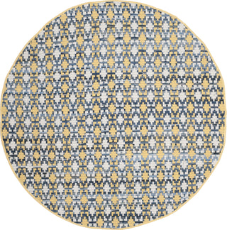 Safavieh Montauk MTK123 Gold/Multi Area Rug 6' Round