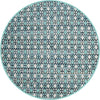 Safavieh Montauk MTK123 Turquoise/Multi Area Rug Round