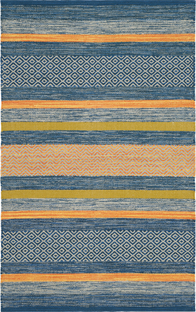 Safavieh Montauk MTK213 Blue/Orange Area Rug main image
