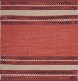 Safavieh Montauk MTK214 Red/Ivory Area Rug 6' Square