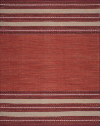 Safavieh Montauk MTK214 Red/Ivory Area Rug 8' X 10'