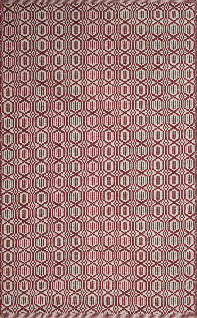 Safavieh Montauk MTK333 Ivory/Red Area Rug 4' X 6'