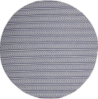 Safavieh Montauk MTK341 Ivory/Navy Area Rug 6' Round