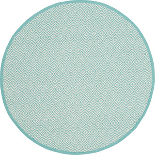 Safavieh Montauk MTK515 Ivory/Aqua Area Rug 4' Round