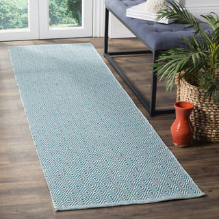 Safavieh Montauk MTK515 Ivory/Turquoise Area Rug Room Scene Feature