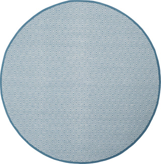 Safavieh Montauk MTK515 Ivory/Light Blue Area Rug 6' Round