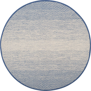 Safavieh Montauk MTK601 Blue/Ivory Area Rug 6' Round