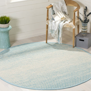 Safavieh Montauk MTK601 Turquoise/Ivory Area Rug Room Scene