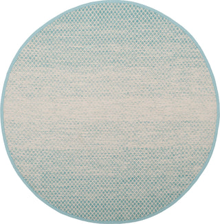 Safavieh Montauk MTK601 Turquoise/Ivory Area Rug 6' Round