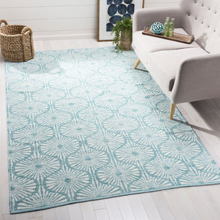 Safavieh Montauk MTK606 Aqua/Ivory Area Rug Room Scene