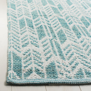 Safavieh Montauk MTK609 Aqua/Ivory Area Rug Detail