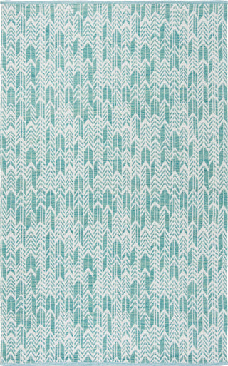 Safavieh Montauk MTK609 Aqua/Ivory Area Rug 5' X 8'