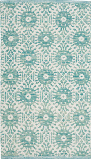 Safavieh Montauk MTK612 Aqua/Ivory Area Rug 2' 3'' X 3' 9''