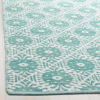 Safavieh Montauk MTK612 Aqua/Ivory Area Rug Detail