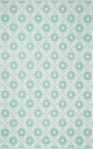 Safavieh Montauk MTK612 Aqua/Ivory Area Rug 5' X 8'