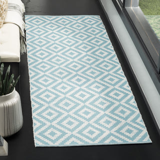 Safavieh Montauk MTK613 Light Blue/Ivory Area Rug Room Scene