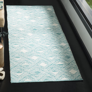 Safavieh Montauk MTK614 Aqua/Ivory Area Rug Room Scene