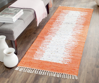 Safavieh Montauk MTK711 Ivory/Orange Area Rug Room Scene