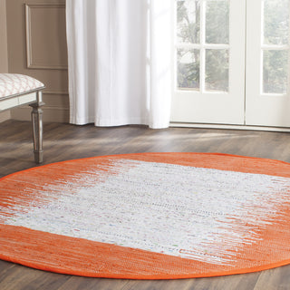 Safavieh Montauk MTK711 Ivory/Orange Area Rug Room Scene