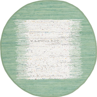 Safavieh Montauk MTK711 Ivory/Sea Green Area Rug 6' Round